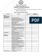 Brigada Eskwela 2018 Daily Task Monitoring Sheet