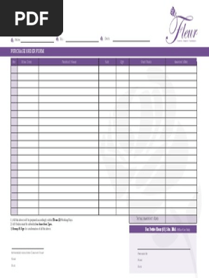 PURCHASE ORDER FORM
