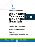 Modul 7 Akuntansi Penghimpunan Dana Wadiah Mudharabah R180420