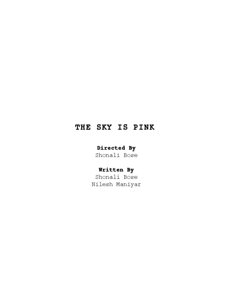 The Sky Is Pink Film Companion PDF | PDF