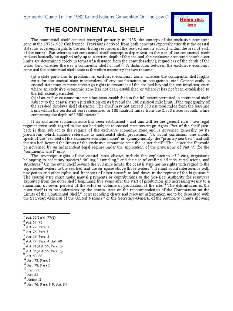 Bernaerts' Guide to the Continental Shelf and Exclusive Economic Zone