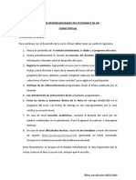 Carta de Responsabilidades Del Estudiante Regular 2020 PDF