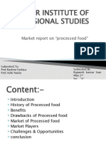 Pioneer Institute of Professional Studies: Market Report On "Processed Food"