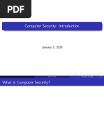 Computer Security: Introduction: January 3, 2020