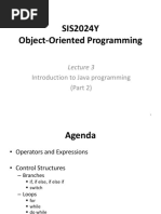 SIS2024Y Object-Oriented Programming: Introduction To Java Programming (Part 2)