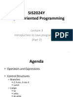 SIS2024Y Object-Oriented Programming: Introduction To Java Programming (Part 2)