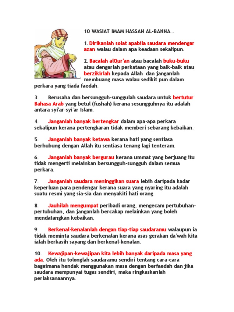 10 Wasiat Imam Hassan Al Pdf