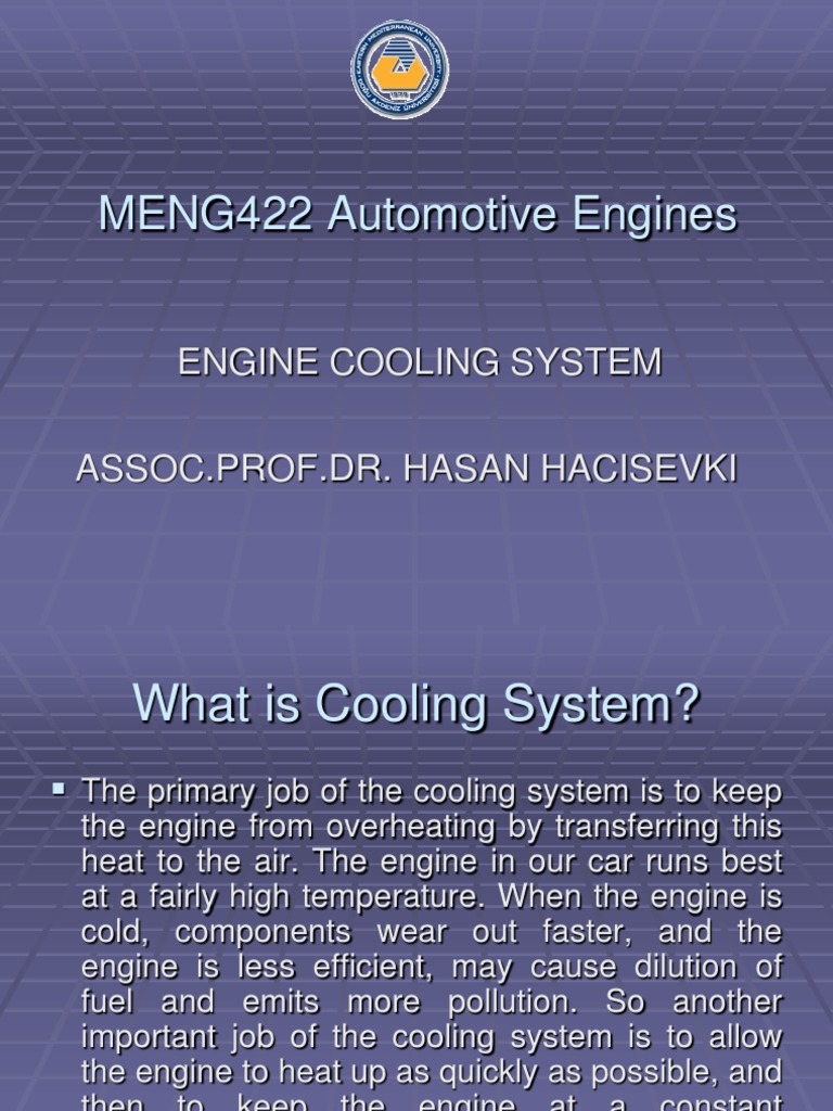 Cooling Sys Fall 17 PDF | PDF | Radiator | Thermostat