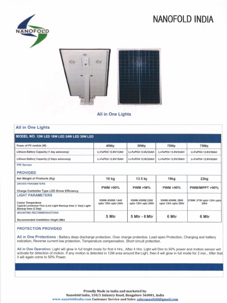 Solar Lamp Brochure | PDF