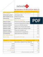 Income Tax Calculator FY 2015-16 (AY 2016-17) : Particulars Details Type