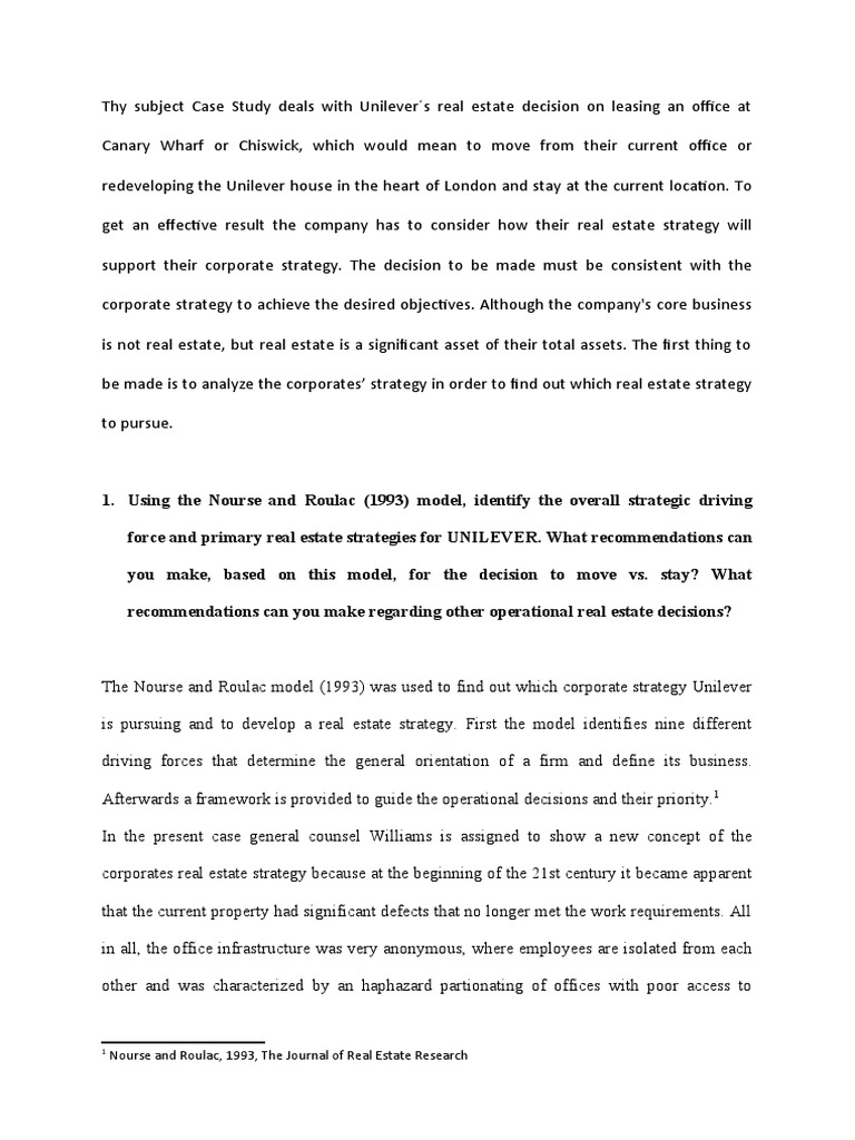 Unilever Case Study Pdf Organizational Culture Sustainability