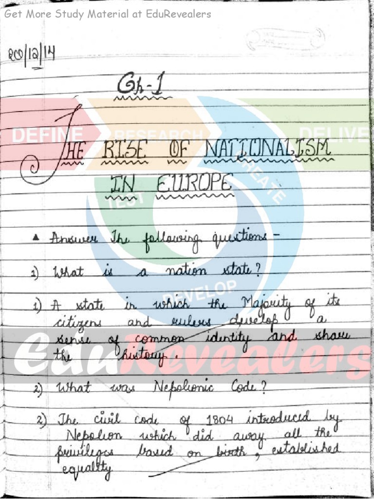 NCERT History Class 10 Notes Chapter 1 PDF