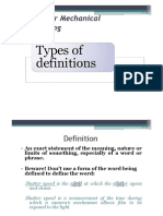English For Mechanical Engineering: Types of Definitions