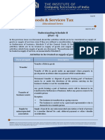 Goods & Services Tax: Understanding Schedule II (Part - I)