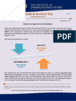 Goods & Services Tax: Returns by Input Service Distributor