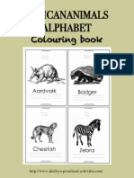 African Animals Colouring Book Cover PDF