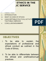 Code of Ethics in The Public Service