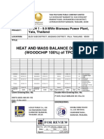 HEAT AND MASS BALANCE DIAGRAM FOR 9.9 MWE BIOMASS POWER PLANT