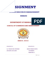 HRM Assignment - 2ND by - 2019MBA001