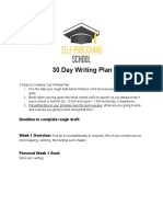 30 Day Writing Plan Template