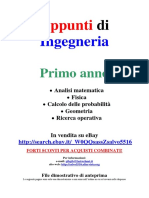 Appunti Riassunti Dispense Ingegneria - Analisi Matematica, Geometria, Fisica, Calcolo Delle Prob