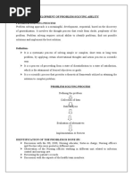 Development of Problem-Solving Ability Problem Solving Process