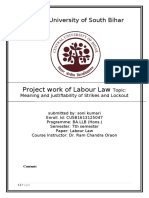 Central University of South Bihar: Project Work of Labour Law