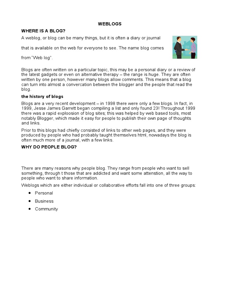 Understanding Weblogs: A Blogging Guide | PDF | Social Science