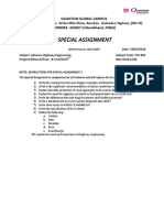 Special Assignment Format Highway