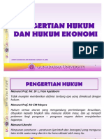 Pertemuan 1 Pengertian Hukum Dan Hukum Ekonomi PDF