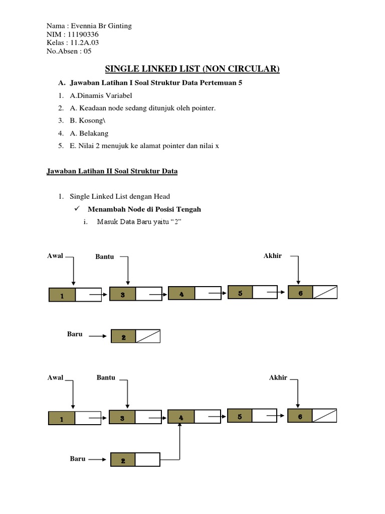 Jawaban Latihan Ii Soal Struktur Data Pertemuan 5 Dikonversi
