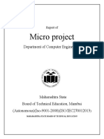 Micro Project: Department of Computer Engineering