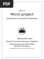 Micro Project: Department of Computer Engineering