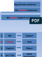 constructing german sentence