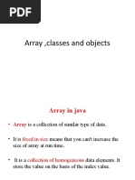 Array, Classes and Objects