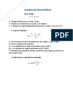 Formulario de Electrostática PDF
