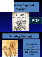 German Days of the Week Origins