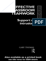 Effective Classroom Teamwork Support or Intrusion PDF