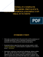 Xerostomia in Complete Denture Wearers