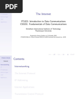 The Internet: ITS323: Introduction To Data Communications CSS331: Fundamentals of Data Communications