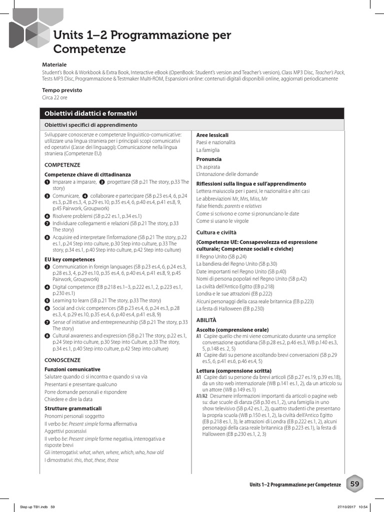 inglese unita 1 pdf