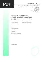 User Guide For CONTACT, Rolling and Sliding Contact With