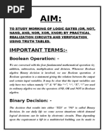 Important Terms:-: Boolean Operation
