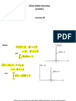 Dirac Delta Function (Contd.) : Lecture #5