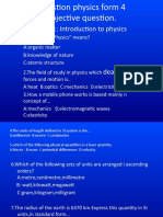Question Physics Form 4