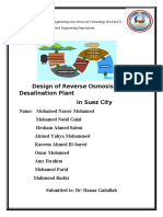 Design of Reverse Osmosis Desalination Plant in Suez City