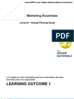 Marketing Essentials - Learning Outcome 1