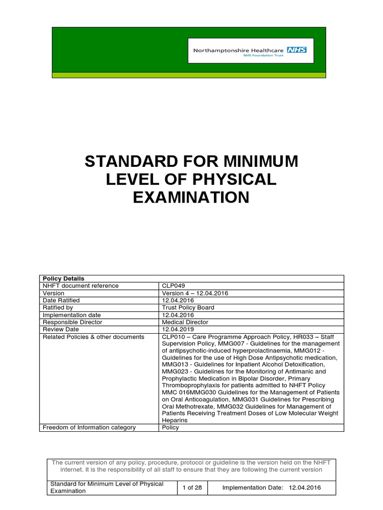 PE Requirements PDF Body Mass Index Physical Examination