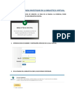 Instrucciones para Investigar en La Biblioteca Virtual PDF