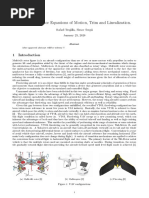 VTOL Tilt Rotor Equations of Motion, Trim and Linealization